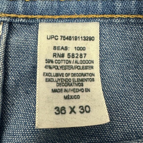 Basic Editions Mens Blue Denim Jeans Size 36X30 Straight Fit - Picture 2 of 10